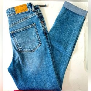 Frank & Oak straight leg ultra high rise jeans